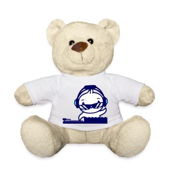 Küken Vogel DJ Mischpult Party Musik Vögelchen Süß - Teddy - Weiß - Vorne