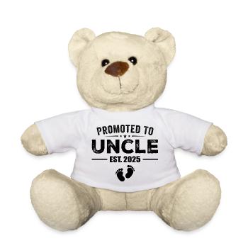 Befördert zum Onkel Est 2025 Lustig für den neuen Onkel - Teddy - Weiß - Vorne