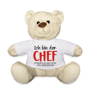 Art culinaire motif CHEF - Nounours - blanc - Devant