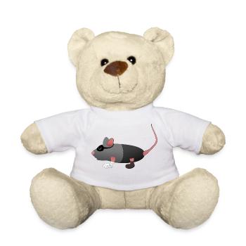 Souris escroc en action - Nounours - blanc - Devant