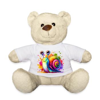 Cute Snail Kids - Teddy Bear - white - Front