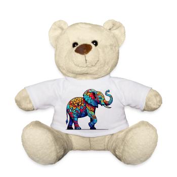 Éléphant - Nounours - blanc - Devant