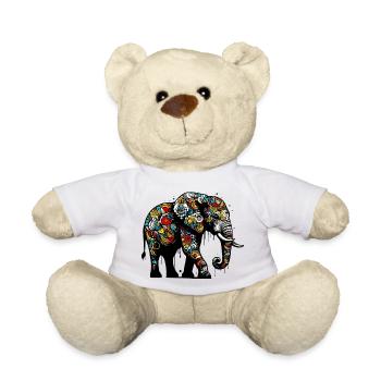 Éléphant - Nounours - blanc - Devant