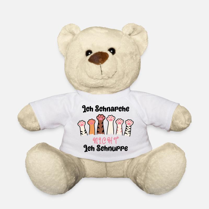 Lustiger Spruch Ich Schnarche nicht, ich schnurre - Teddy - Weiß