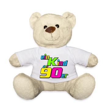 Fête des années 90 , Soirée à thème , Enfant des années 90 (25) - Nounours - blanc - Devant