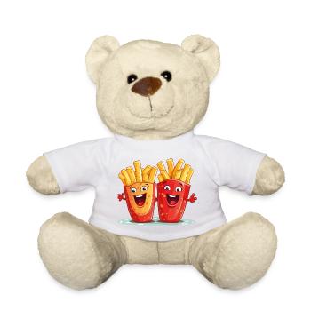 frites amour frise l’amant frits visage - Nounours - blanc - Devant