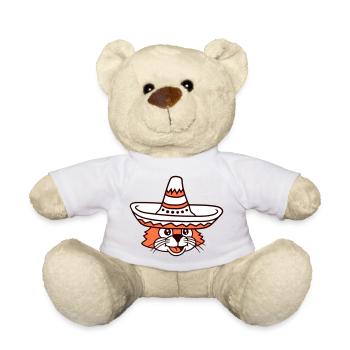 Chapeau Sombrero Chat Culture Mexicaine Chaton - Nounours - blanc - Devant