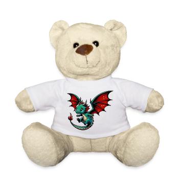 Dragon - Teddy Bear - white - Front