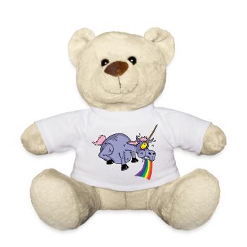 Obese Unicorn - Teddy Bear - white - Front