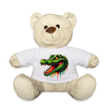 Alligator Crocodile - Teddy Bear - white - Front