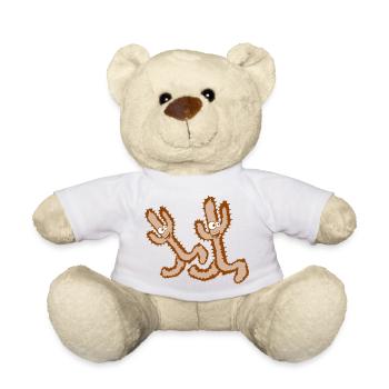 2 Kakteen Rennen Glücklich Beine Laufen Schnell - Teddy - Weiß - Vorne