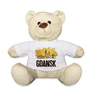Danzig Gdansk Polen Stadt Skyline Heimat Gold - Teddy - Weiß - Vorne