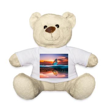 Colorful butterfly at sunset - Teddy Bear - white - Front