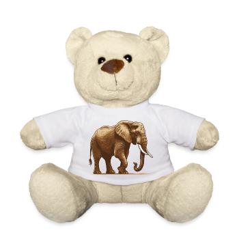 Éléphant - Nounours - blanc - Devant