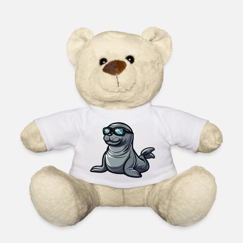 Robbe Tier Comic Cool - Teddy - Weiß