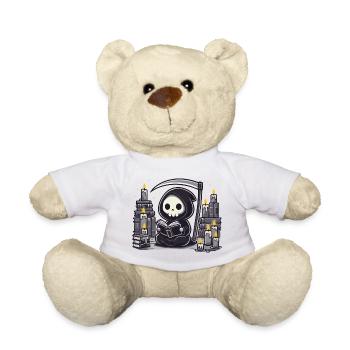 Mignon Grim Reaper Amateur de livres - Nounours - blanc - Devant