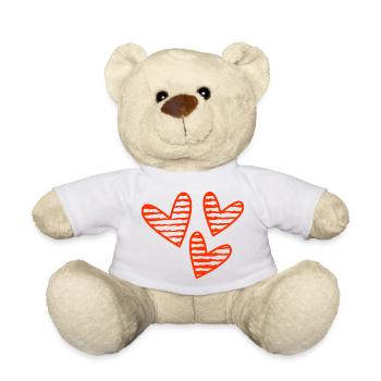 HEART. HAPPY BIRTHDAY. HAPPY BIRTHDAY - Teddy Bear - white - Front