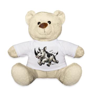 Rhinoceros Läuft - Teddy - Weiß - Vorne
