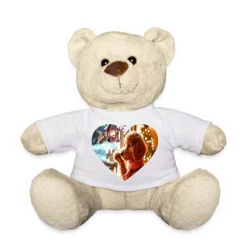 Welpenherz am Fenster - Teddy - Weiß - Vorne