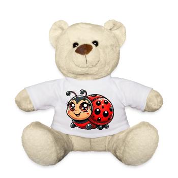 Ladybug cartoon animal - Teddy Bear - white - Front