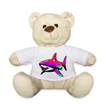 Shark - Teddy Bear - white - Front