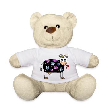 Cow - Teddy Bear - white - Front