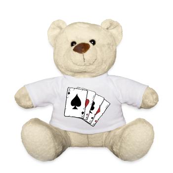 poker cards four aces illustration by Vexels - Nounours - blanc - Devant