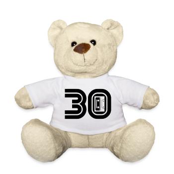 30 Musik Fan Retro Kassette Musik - Teddy - Weiß - Vorne