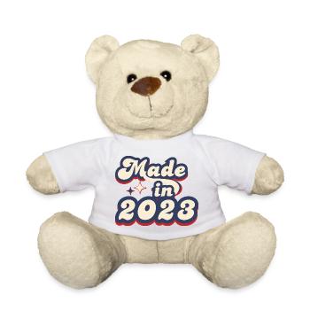 Hergestellt im Jahr 2023 Retro - Teddy - Weiß - Vorne