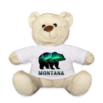 Montana Bear Northern Lights - Teddy Bear - white - Front