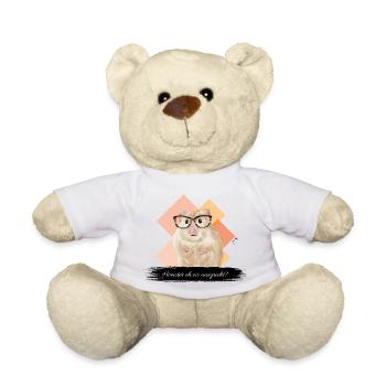 JvG Hamster "Homster eh ois ausgricht" - Teddy - Weiß - Vorne