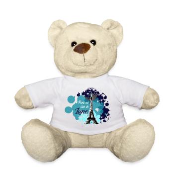 Paris in der Farbe des Mondlichts - Teddy - Weiß - Vorne
