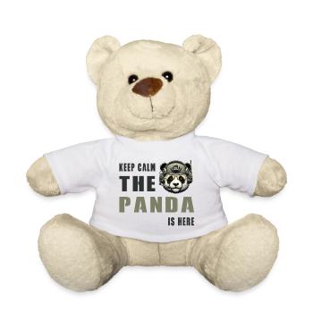 Taktischer Panda – Keep Calm - Teddy - Weiß - Vorne