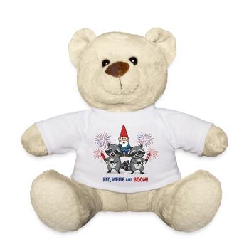 Waschbären-Feuerwerksparty zum 4. Juli - Teddy - Weiß - Vorne