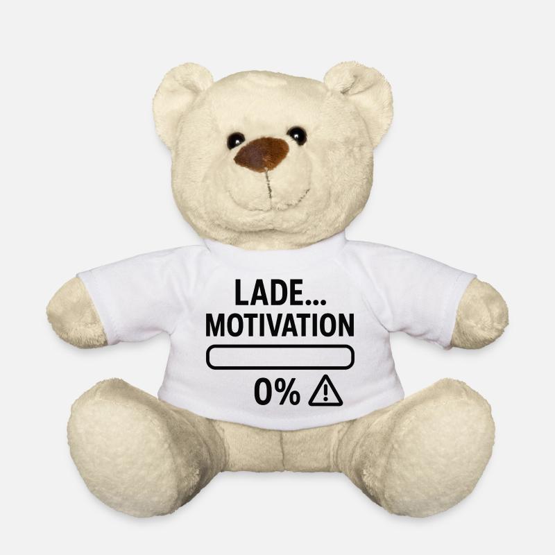 Motivation bar to zero - Teddy Bear - white