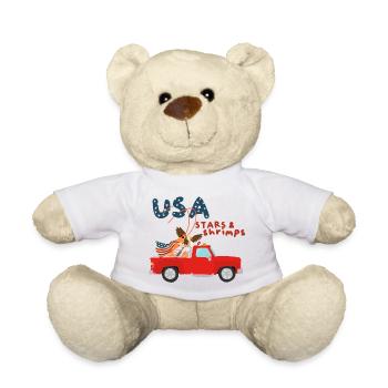 Crevette Américaine, Stars and Stripes - Nounours - blanc - Devant