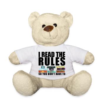 Brettspiele lustiger Spruch - Regeln gelesen - Teddy - Weiß - Vorne