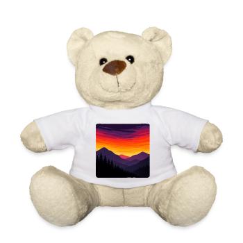 Sonnenuntergang über den wilden Bergen - Teddy - Weiß - Vorne
