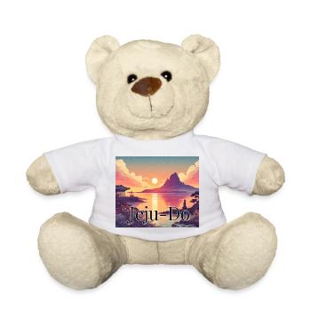 Jeju Island Korea Wind Volcano Sunset Vacation Asia - Teddy Bear - white - Front