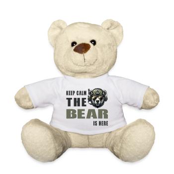 Keep calm, the bear is here - Military - Teddy Bear - white - Front