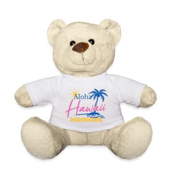 Aloha - Hawaï - États-Unis - États-Unis d’Amérique - Nounours - blanc - Devant