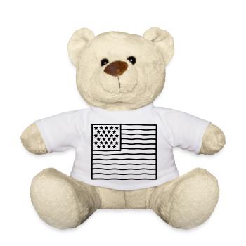 USA Flagge - Teddy - Weiß - Vorne