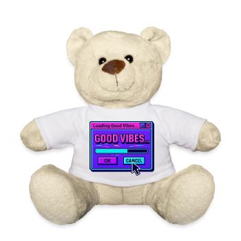 Good Vibe Loading Digital Art - Teddy Bear - white - Front