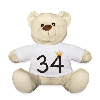 34 - Teddy Bear - white - Front