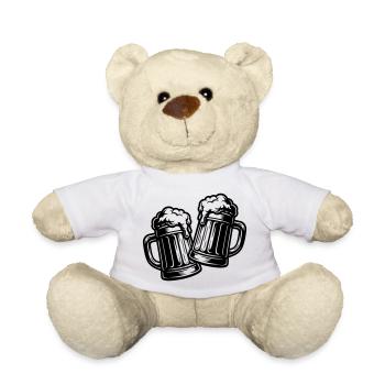 Bier Anstoßen Prost - Teddy - Weiß - Vorne