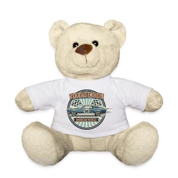 Vintage Muscle Car Design - Teddy Bear - white - Front