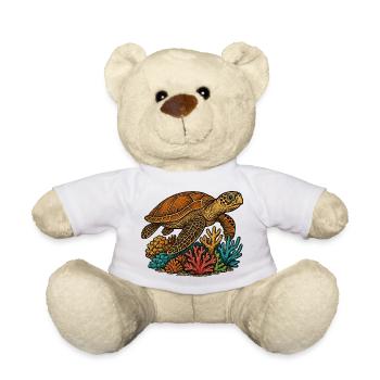 sea turtle - Teddy Bear - white - Front