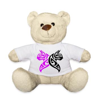 Chats Tribal Cat Design - Nounours - blanc - Devant