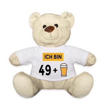 49 + 1 Bier Spruch Männer 50. Geburtstag - Teddy - Weiß - Vorne