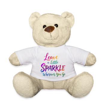 Regenbogen Glitzer Inspirierendes Zitat Design - Teddy - Weiß - Vorne